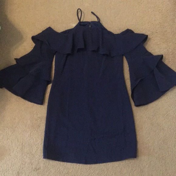 Shelli Segal Cold Shoulder with Ruffled Sleeves - Picture 2 of 2